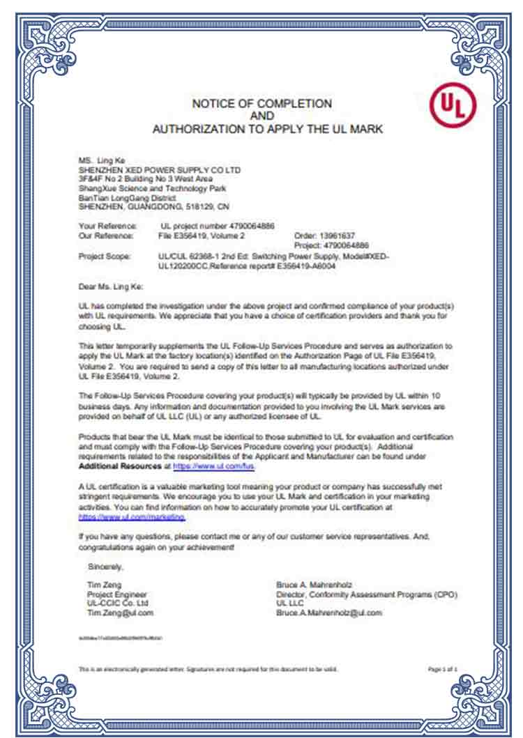UL Certification